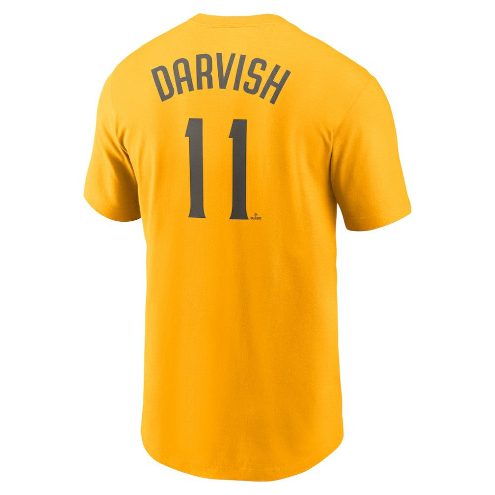 Yu Darvish San Diego Padres Nike Name & Number T-Shirt - Gold T-shirts