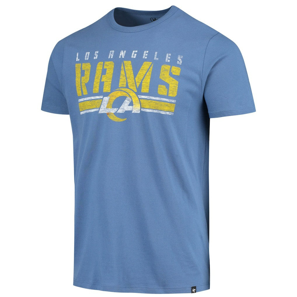 Los Angeles Rams '47 Stripe Thru Franklin T-Shirt Heathered Royal