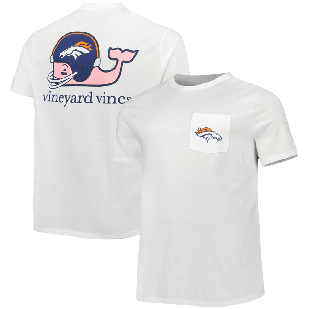 Denver Broncos Vineyard Vines Big & Tall Helmet T-Shirt White