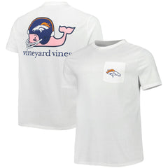 Denver Broncos Vineyard Vines Big & Tall Helmet T-Shirt White