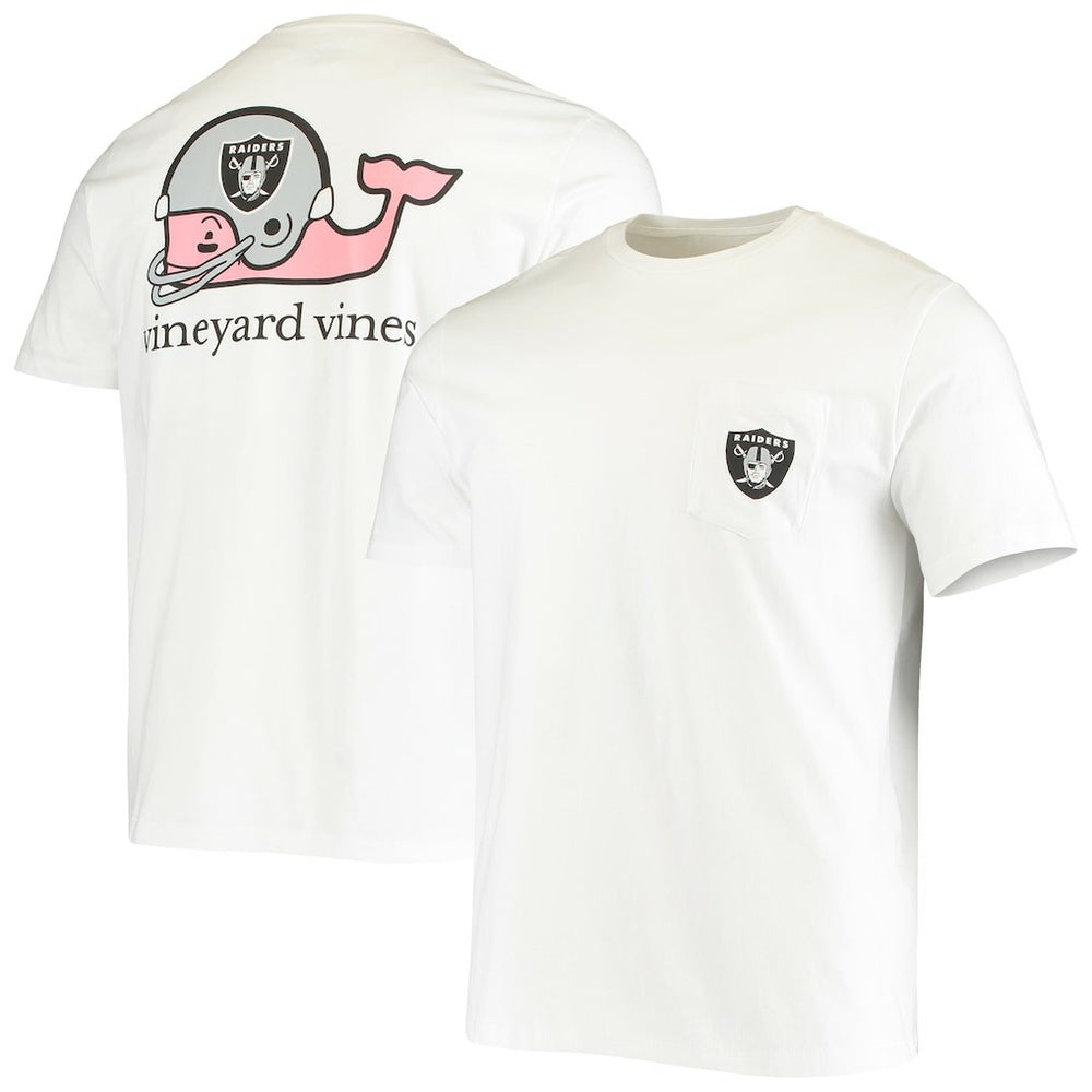 Las Vegas Raiders Vineyard Vines Big & Tall Helmet T-Shirt White