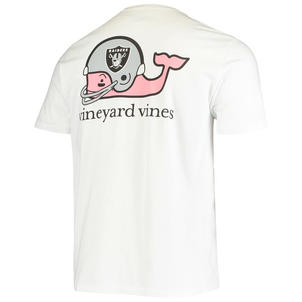 Las Vegas Raiders Vineyard Vines Big & Tall Helmet T-Shirt White