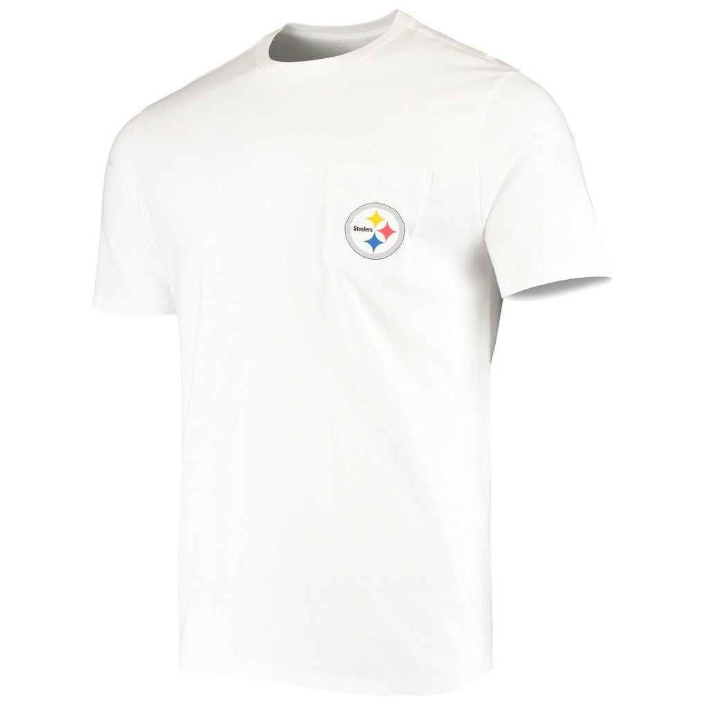 Pittsburgh Steelers Vineyard Vines Big & Tall Helmet T-Shirt White