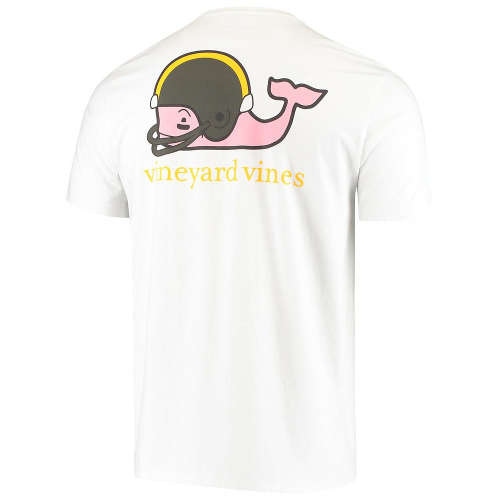 Pittsburgh Steelers Vineyard Vines Big & Tall Helmet T-Shirt White