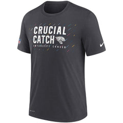 Jacksonville Jaguars NFL Crucial Catch Performance T-Shirt Charcoal
