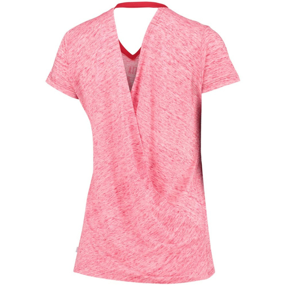Washington Nationals Touch Women's Hail Mary V-Neck Back Wrap T-Shirt - Red T-shirts