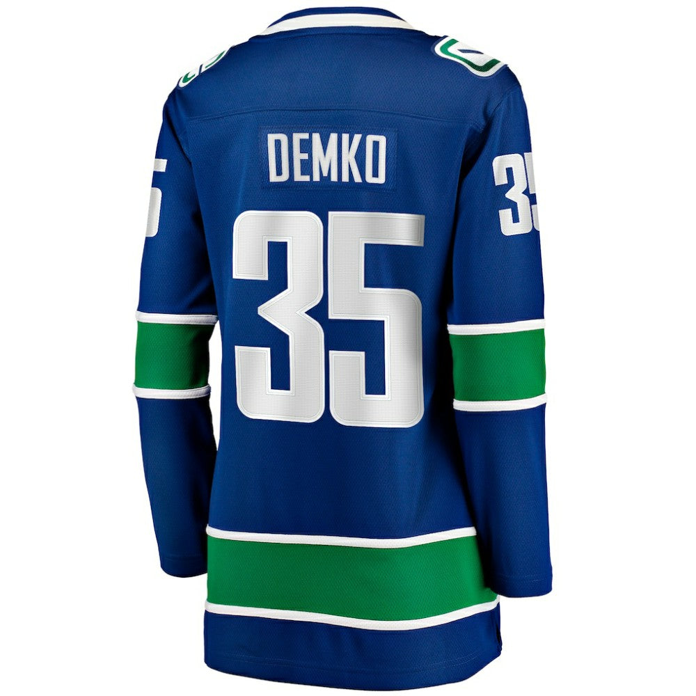 NHL Thatcher Demko Vancouver Canucks Fanatics Women's Home Breakaway Jersey - Blue