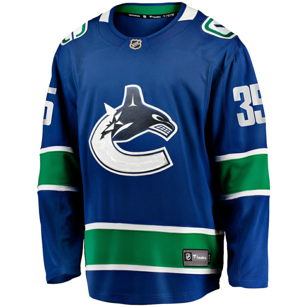 NHL Thatcher Demko Vancouver Canucks Fanatics Home Breakaway Jersey - Blue