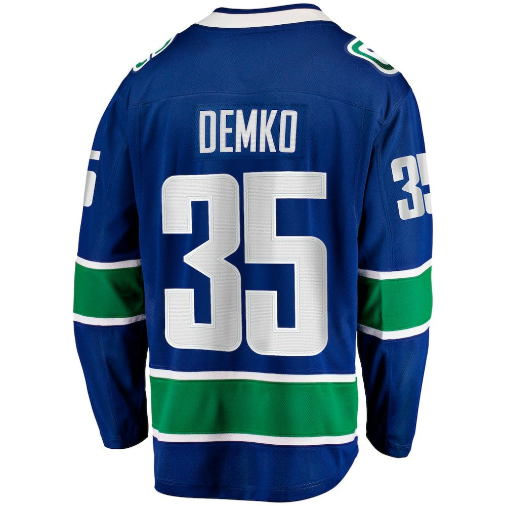NHL Thatcher Demko Vancouver Canucks Fanatics Home Breakaway Jersey - Blue