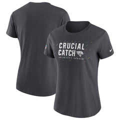 Jacksonville Jaguars Women's NFL Crucial Catch Performance T-Shirt Anthracite