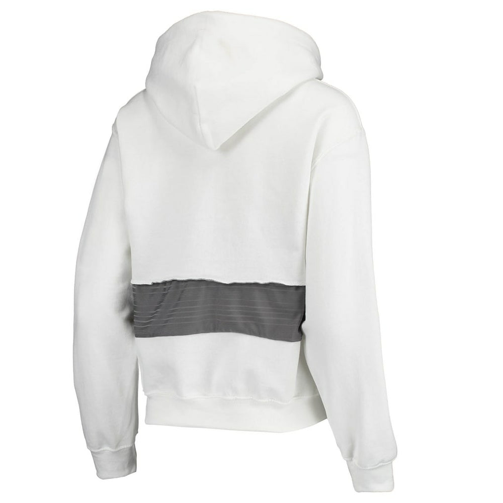 Los Angeles Rams Refried Apparel Women's Sustainable Crop Dolman Pullover Hoodie White