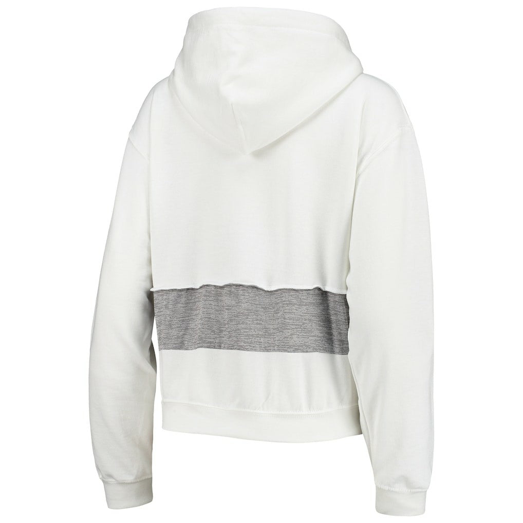 Miami Dolphins Refried Apparel Women's Sustainable Crop Dolman Pullover Hoodie White