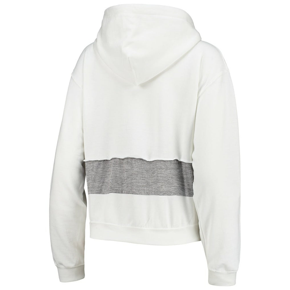 Miami Dolphins Refried Apparel Women's Sustainable Crop Dolman Pullover Hoodie White