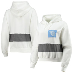 Tennessee Titans Refried Apparel Women's Sustainable Crop Dolman Pullover Hoodie White