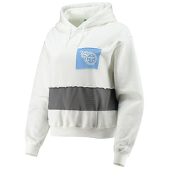 Tennessee Titans Refried Apparel Women's Sustainable Crop Dolman Pullover Hoodie White