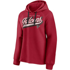 Atlanta Falcons Women's First Contact Raglan Pullover Hoodie Red