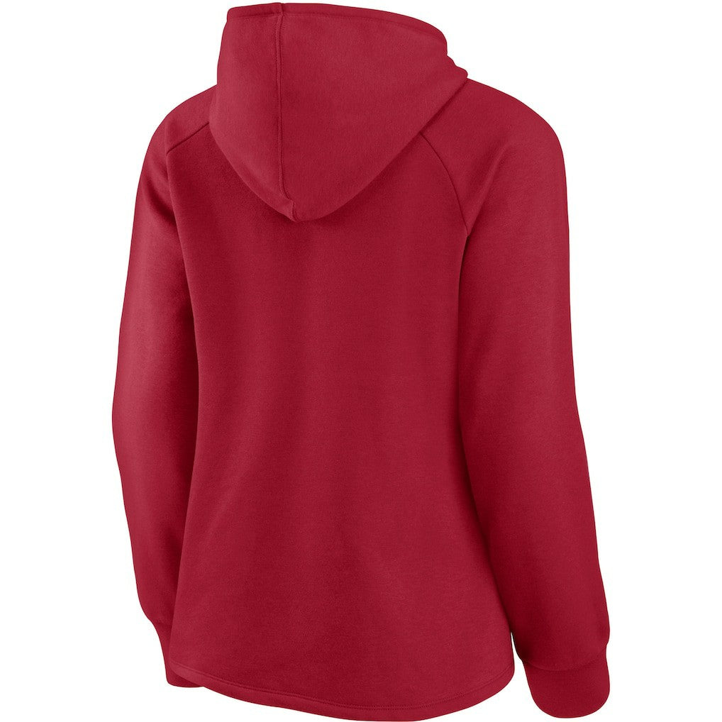Atlanta Falcons Women's First Contact Raglan Pullover Hoodie Red