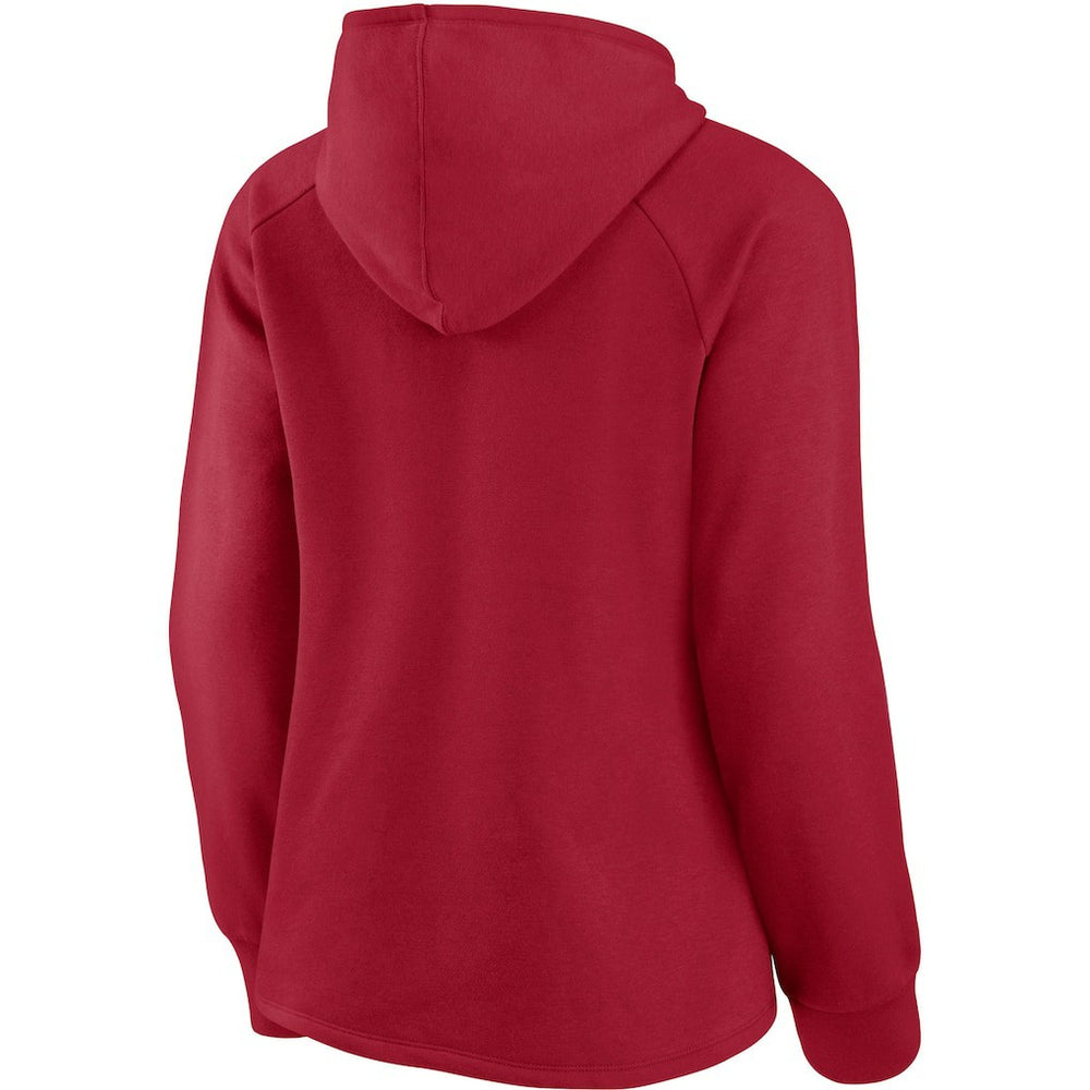 Atlanta Falcons Women's First Contact Raglan Pullover Hoodie Red