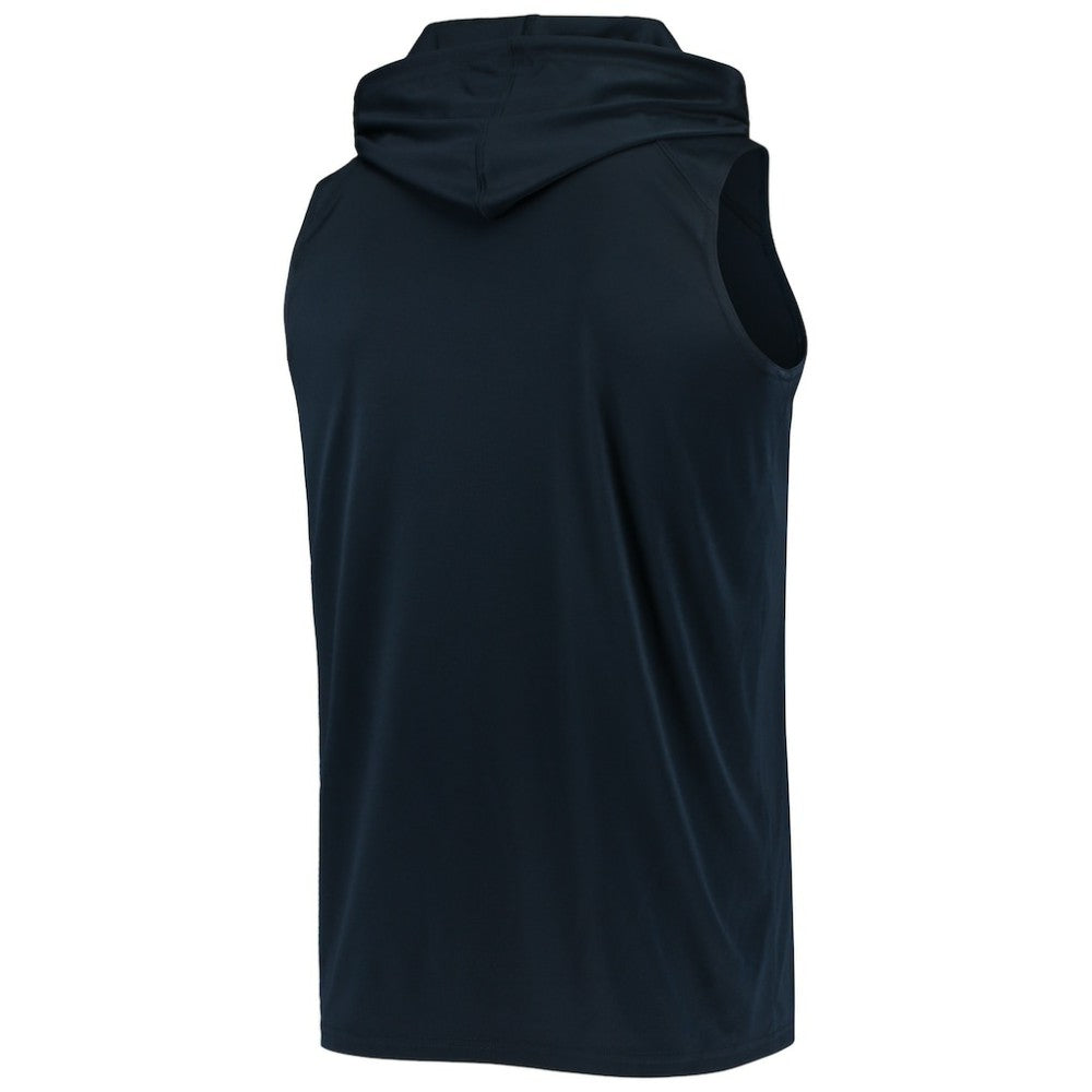 Milwaukee Brewers Stitches Sleeveless Pullover Hoodie - Navy Hoodies