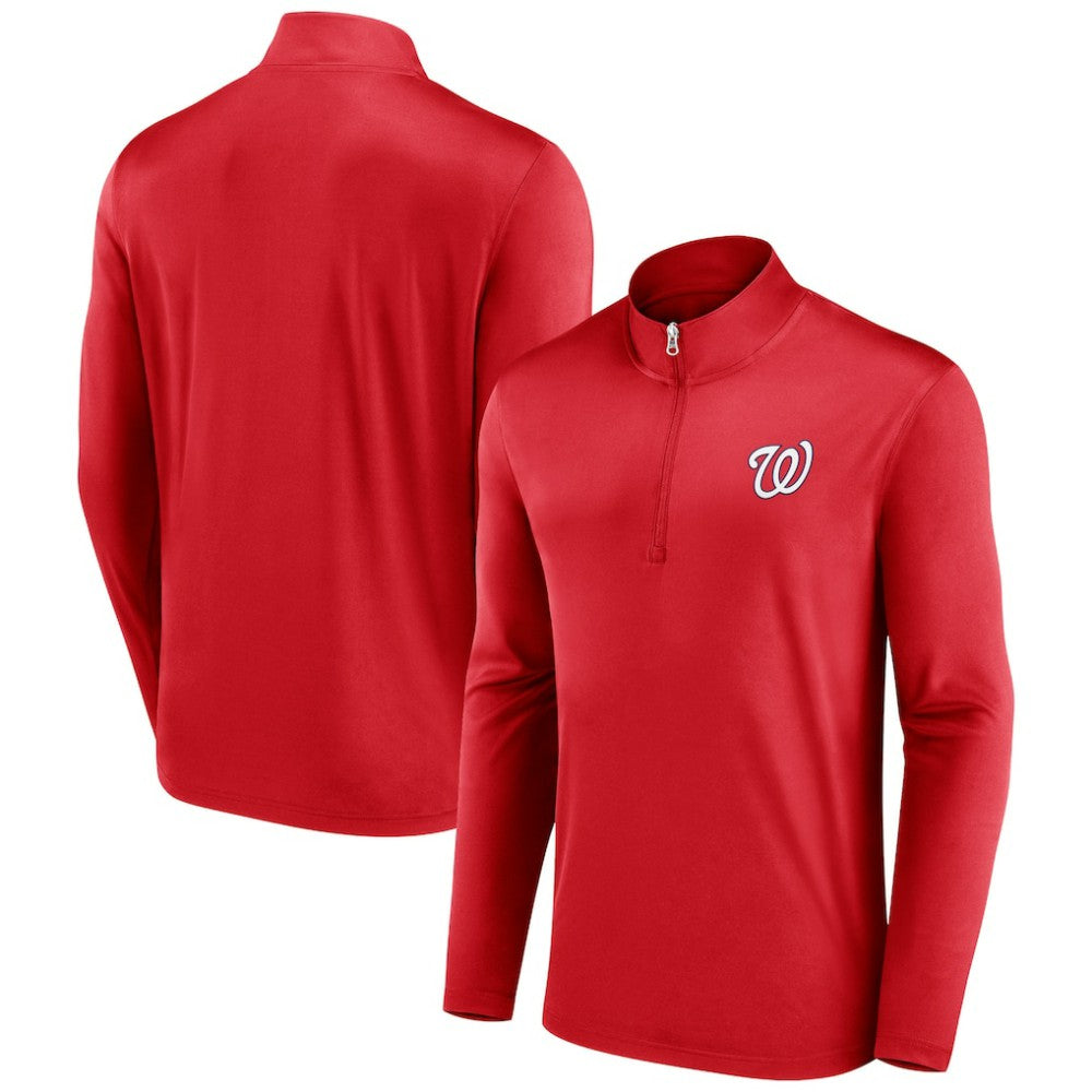 Washington Nationals Fanatics Underdog Mindset Quarter-Zip Top - Red Tops