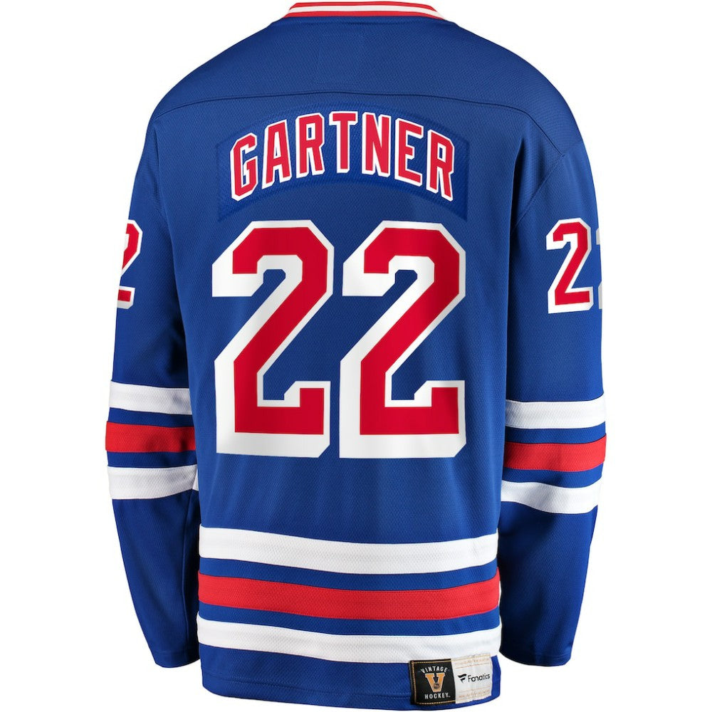NHL Mike Gartner New York Rangers Fanatics Premier Breakaway Retired Player Jersey - Blue