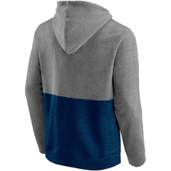 NHL Seattle Kraken Fanatics Block Party Classic Arch Signature Pullover Hoodie - Heathered Gray/Deep Sea Blue