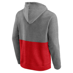 NHL Washington Capitals Fanatics Block Party Classic Arch Signature Pullover Hoodie - Heathered Gray/Red