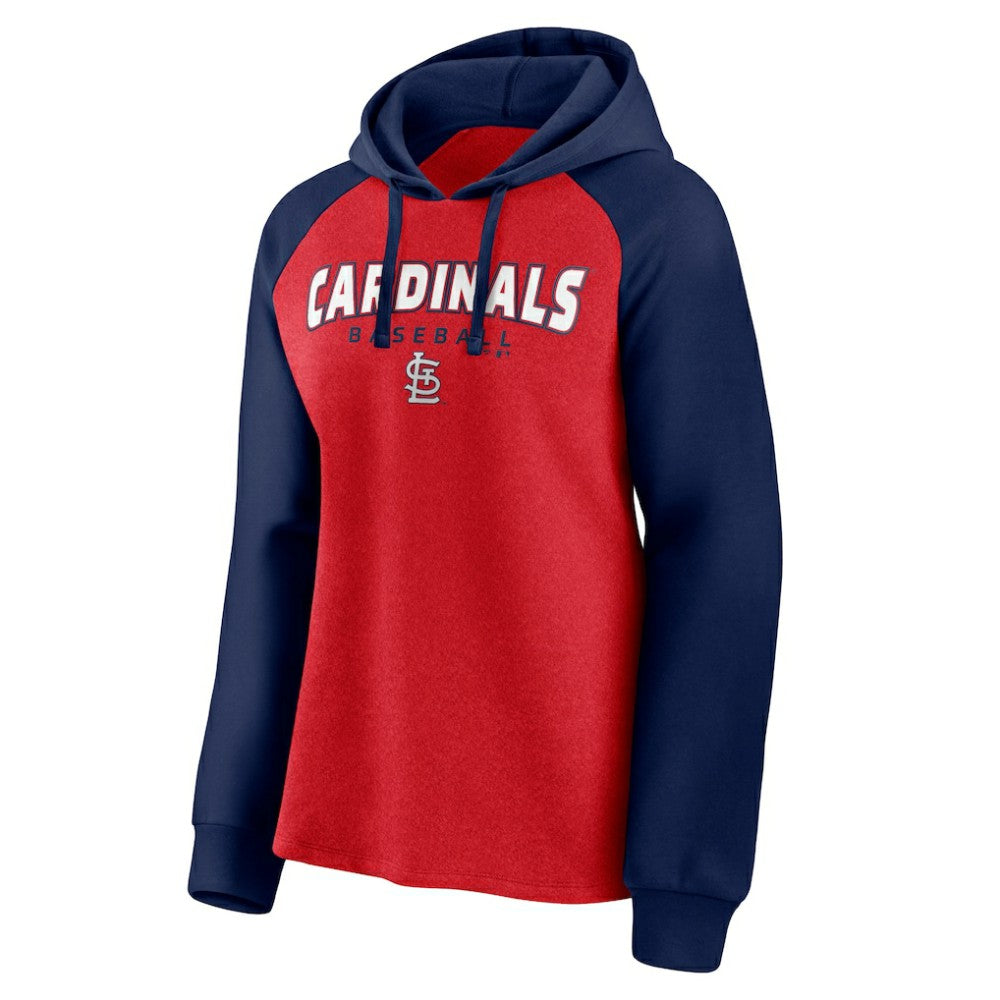 St. Louis Cardinals Fanatics Women's Recharged Raglan Pullover Hoodie - Red/Navy Hoodies