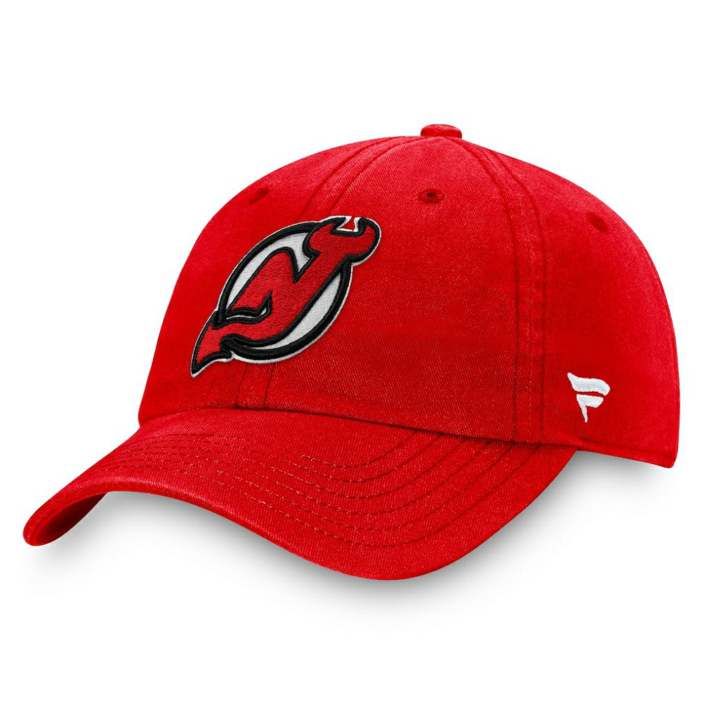 NHL New Jersey Devils Fanatics Core Primary Logo Adjustable Hat - Red