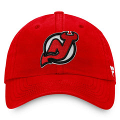 NHL New Jersey Devils Fanatics Core Primary Logo Adjustable Hat - Red