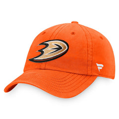 NHL Anaheim Ducks Fanatics Core Primary Logo Adjustable Hat - Orange