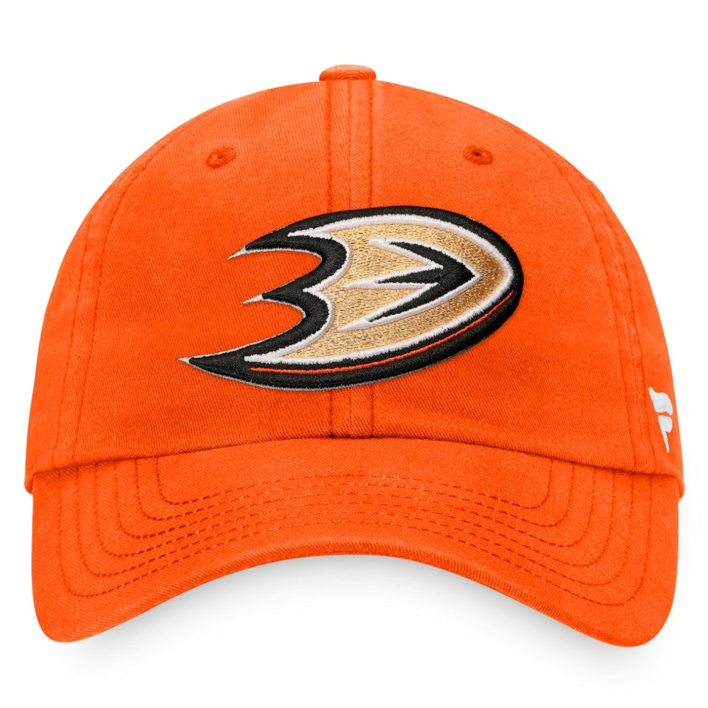 NHL Anaheim Ducks Fanatics Core Primary Logo Adjustable Hat - Orange