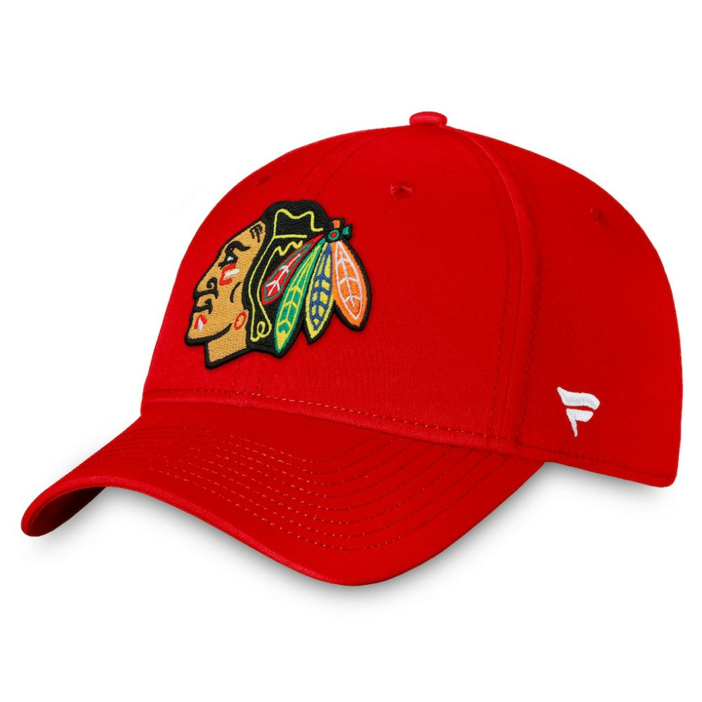NHL Chicago Blackhawks Fanatics Core Primary Logo Flex Hat - Red