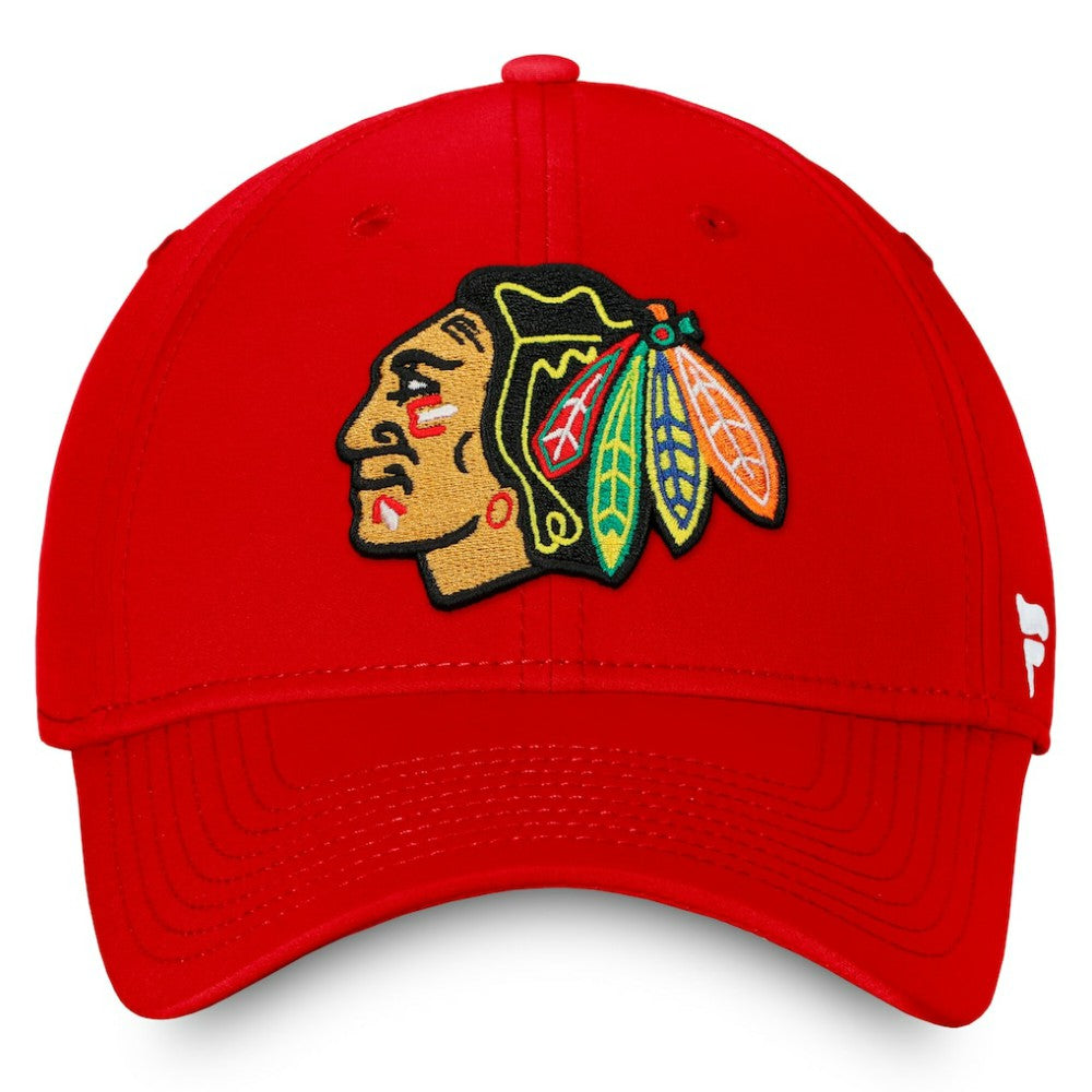 NHL Chicago Blackhawks Fanatics Core Primary Logo Flex Hat - Red
