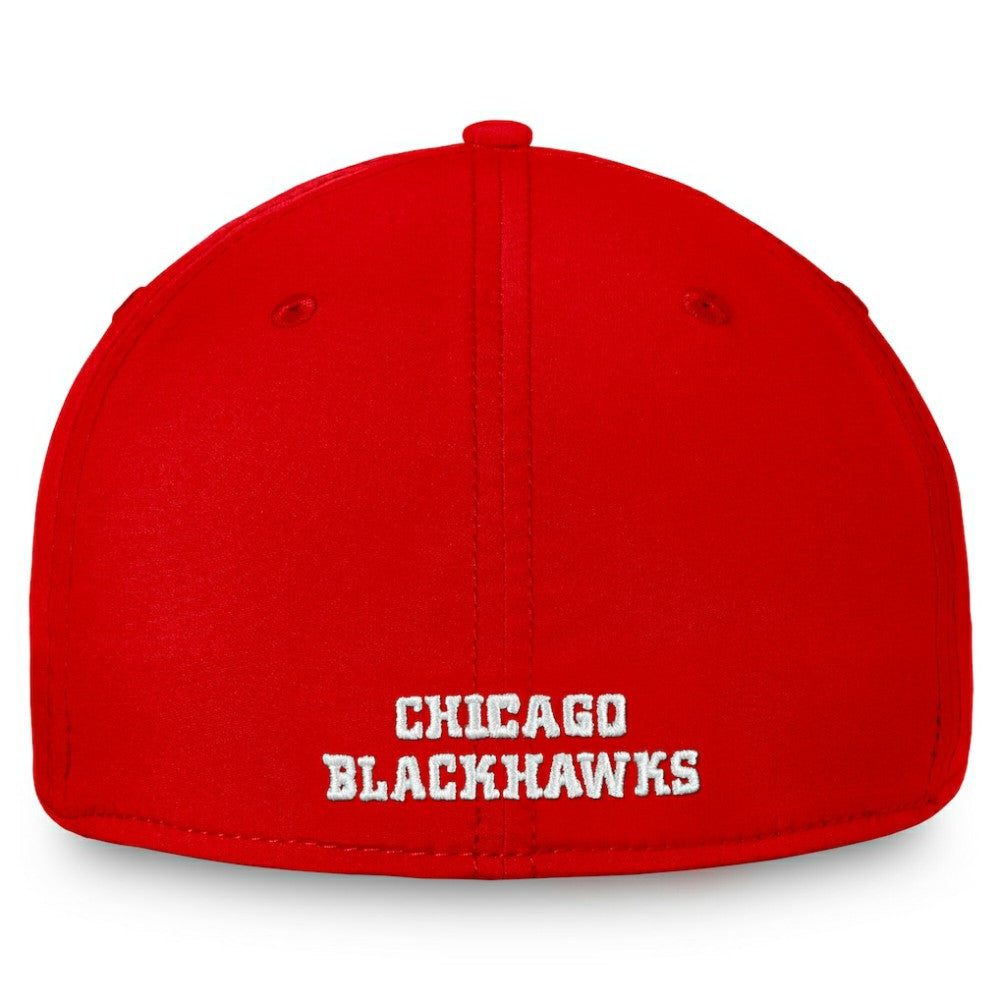 NHL Chicago Blackhawks Fanatics Core Primary Logo Flex Hat - Red
