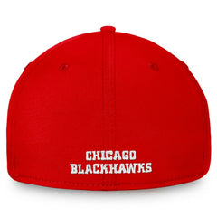 NHL Chicago Blackhawks Fanatics Core Primary Logo Flex Hat - Red