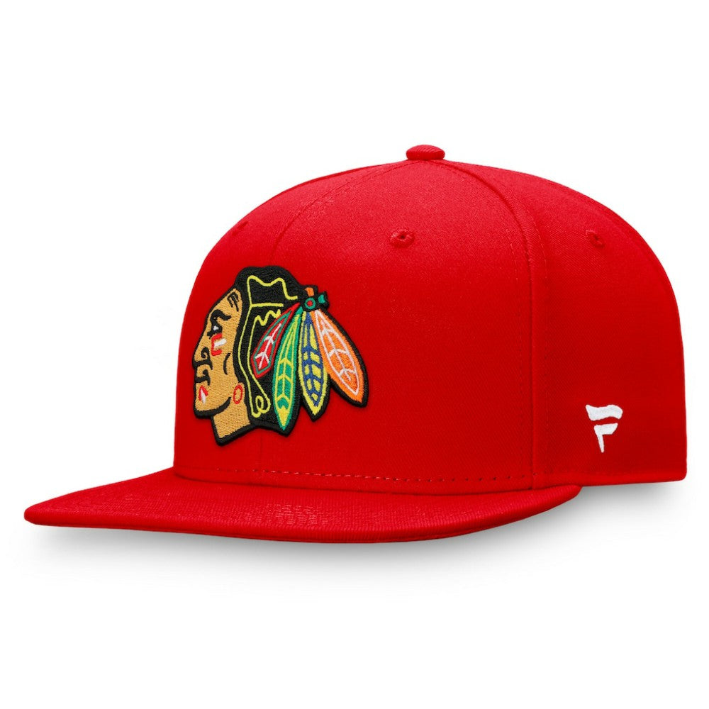 NHL Chicago Blackhawks Fanatics Primary Logo Snapback Hat - Red