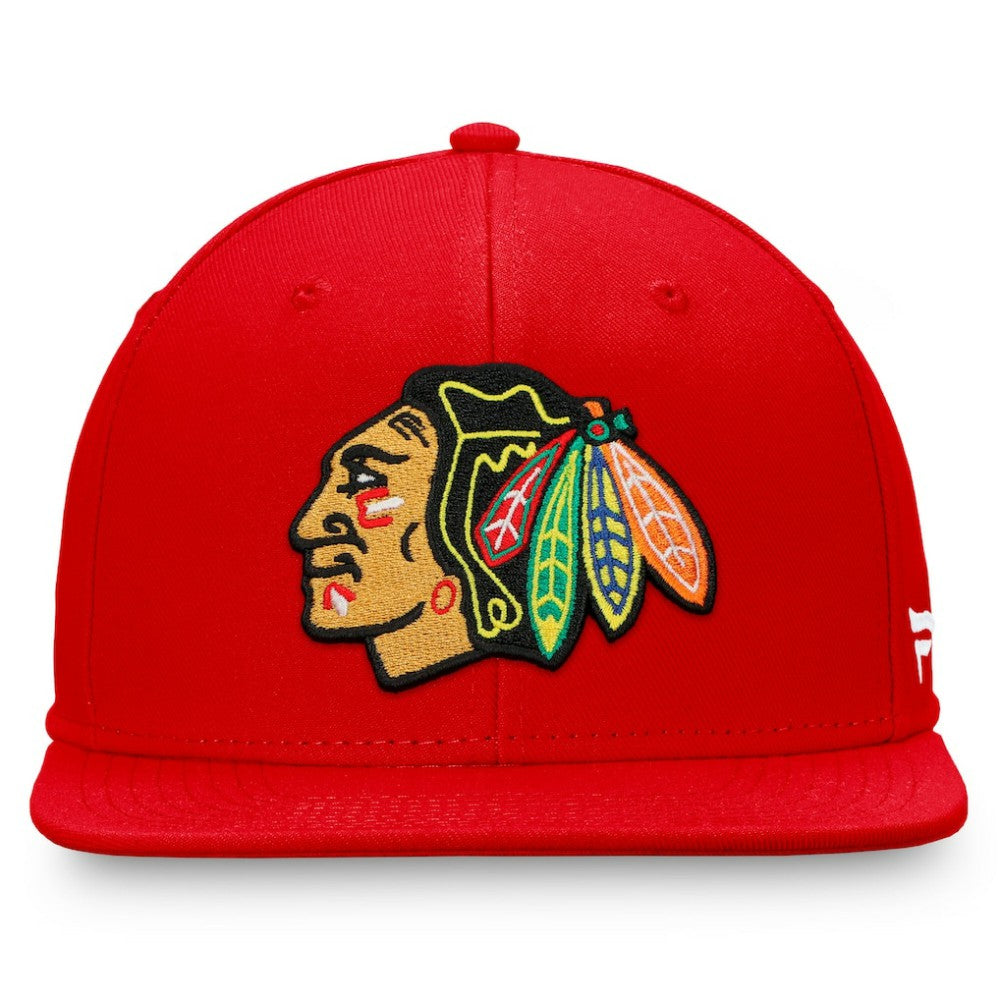 NHL Chicago Blackhawks Fanatics Primary Logo Snapback Hat - Red