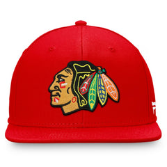 NHL Chicago Blackhawks Fanatics Primary Logo Snapback Hat - Red