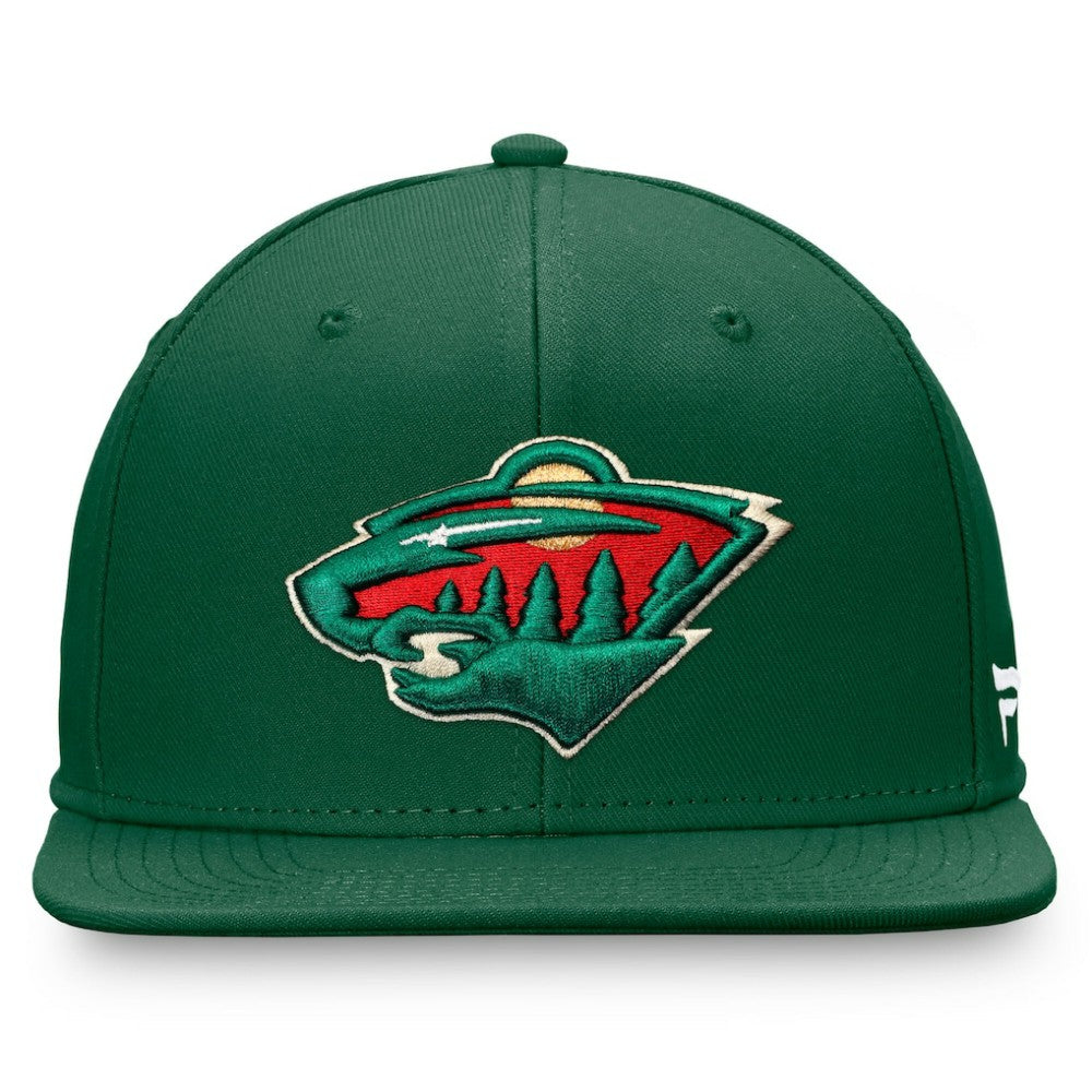 NHL Minnesota Wild Fanatics Primary Logo Snapback Hat - Green