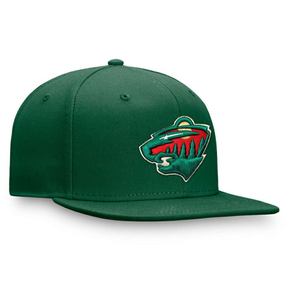NHL Minnesota Wild Fanatics Primary Logo Snapback Hat - Green