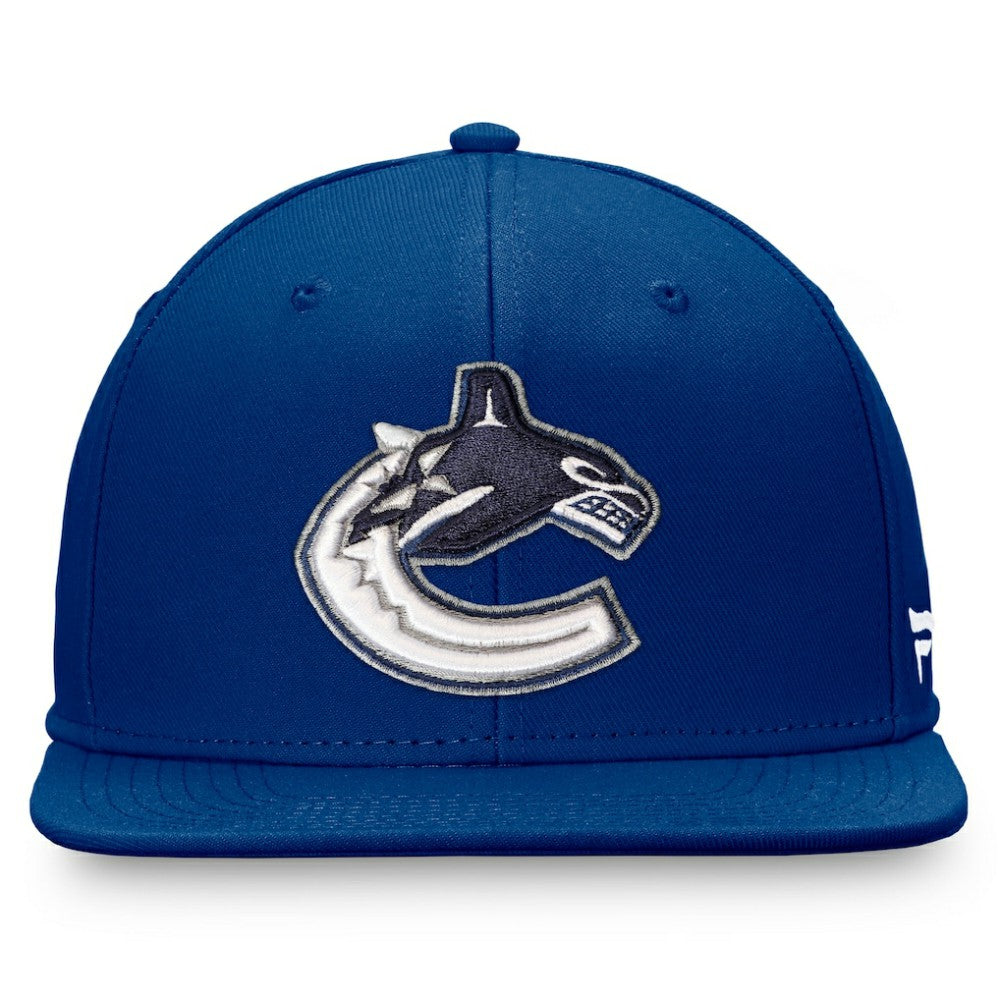 NHL Vancouver Canucks Fanatics Primary Logo Snapback Hat - Blue