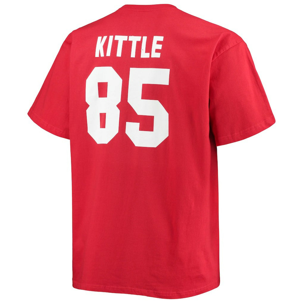 George Kittle San Francisco 49ers Big & Tall Player Name & Number T-Shirt Scarlet