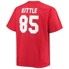 George Kittle San Francisco 49ers Big & Tall Player Name & Number T-Shirt Scarlet