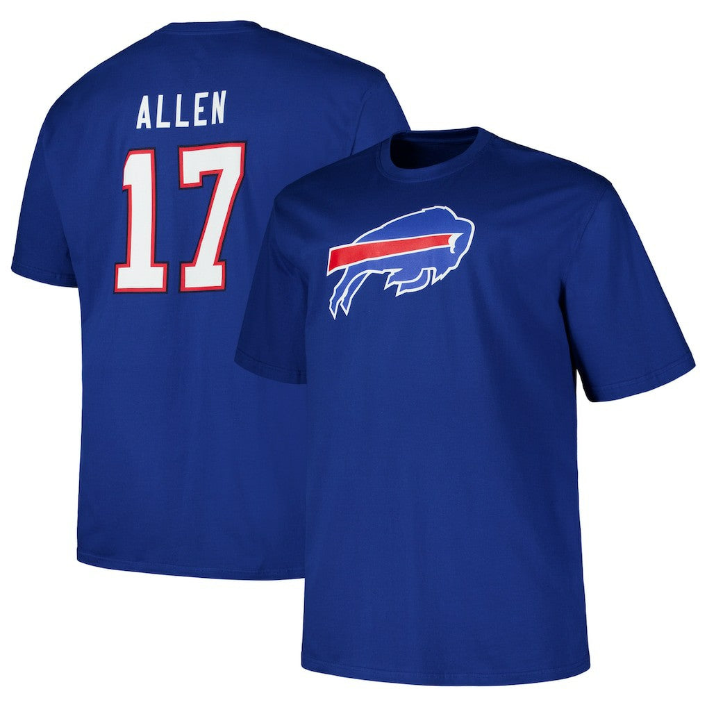 Josh Allen Buffalo Bills Big & Tall Player Name & Number T-Shirt Royal