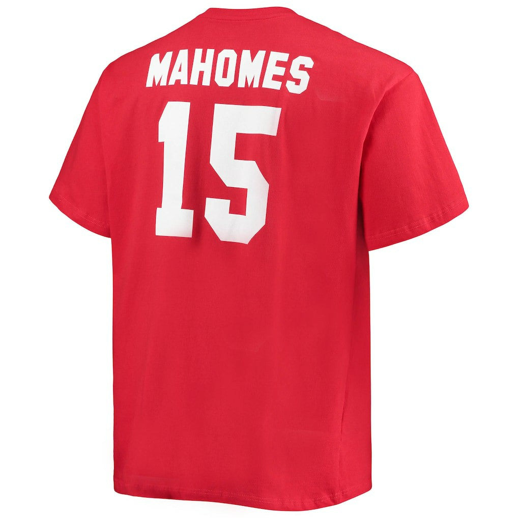 Patrick Mahomes Kansas City Chiefs Big & Tall Player Name & Number T-Shirt Red