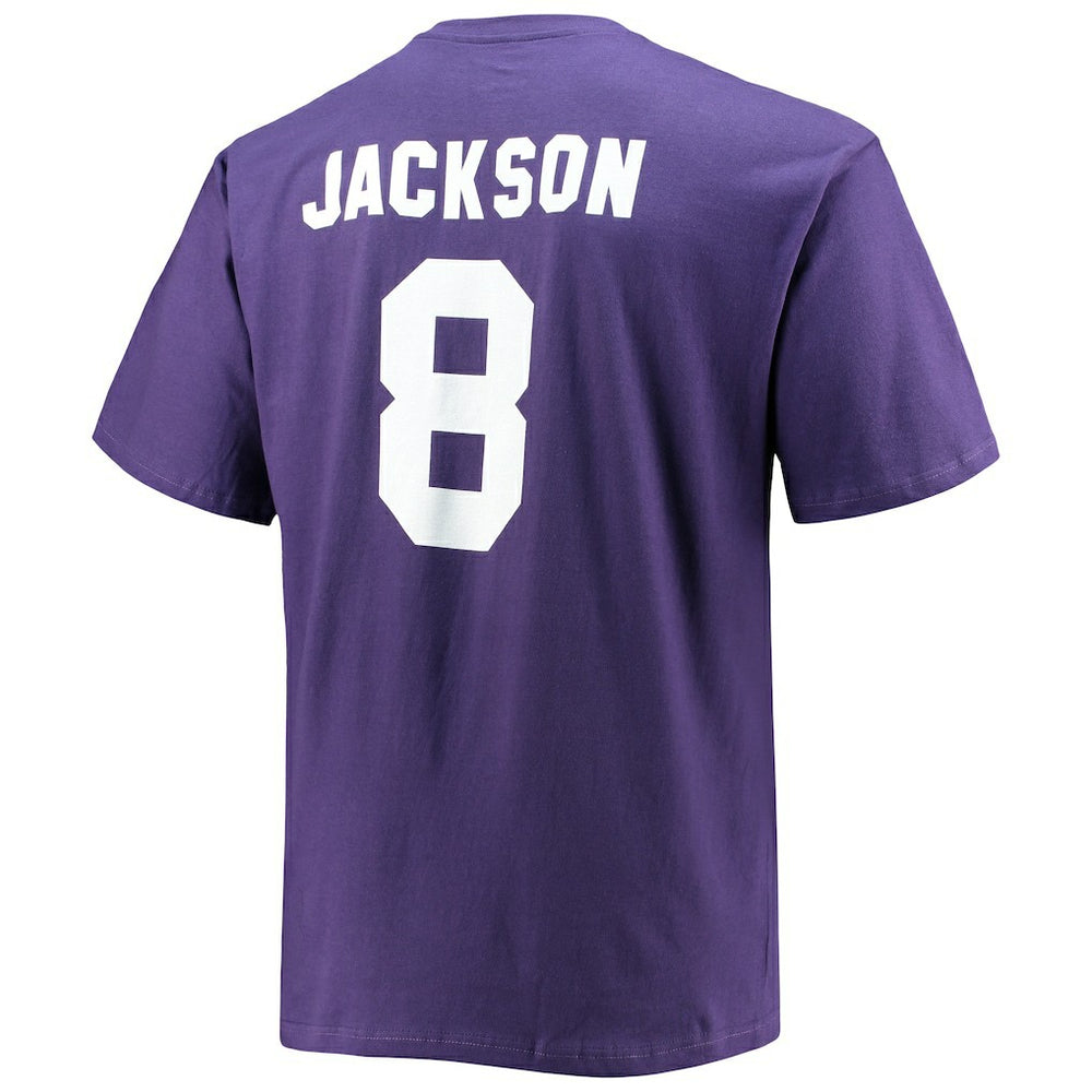 Lamar Jackson Baltimore Ravens Big & Tall Player Name & Number T-Shirt Purple