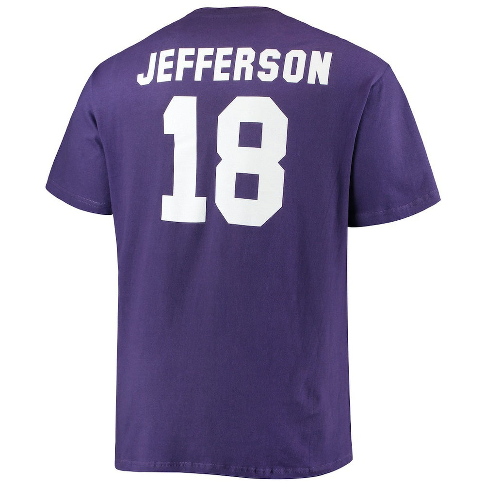 Justin Jefferson Minnesota Vikings Big & Tall Player Name & Number T-Shirt Purple