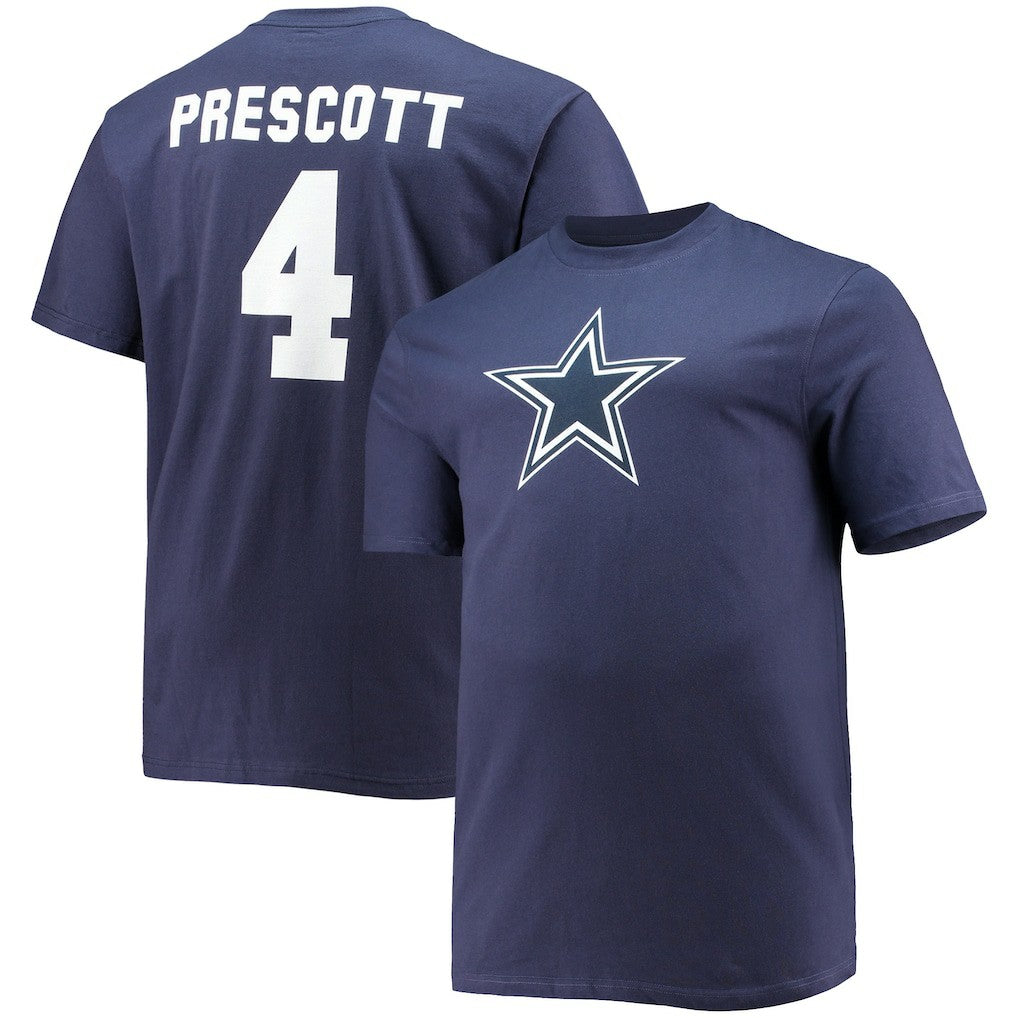 Dak Prescott Dallas Cowboys Big & Tall Player Name & Number T-Shirt Navy