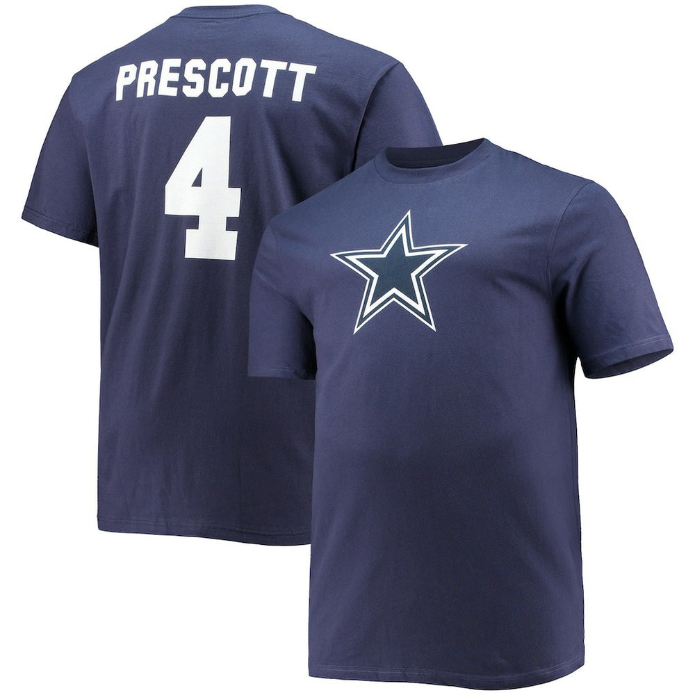 Dak Prescott Dallas Cowboys Big & Tall Player Name & Number T-Shirt Navy
